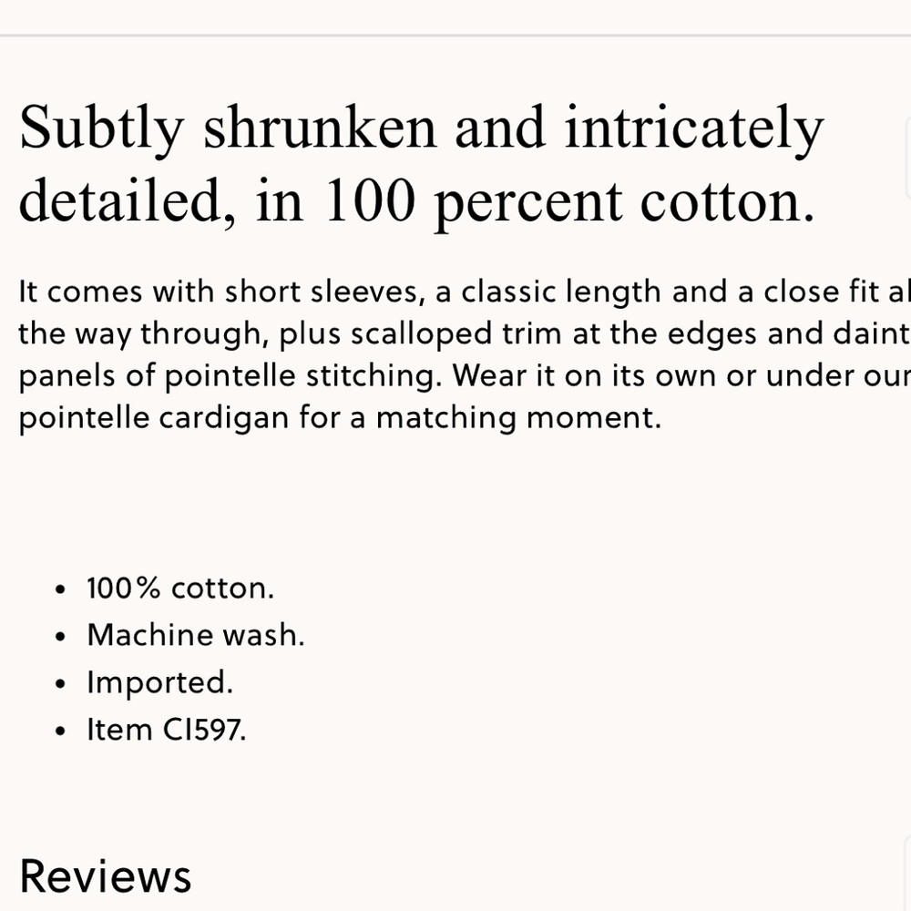 JCrew Pointelle Cotton Short Sleeve Top - Picture 3 of 4